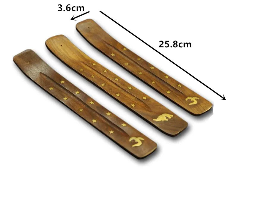 Natural Wooden Incense Stick Holder  Ash Catcher Burner Stand Rack Incense Base Aromatherapy Plate  Home Decoration