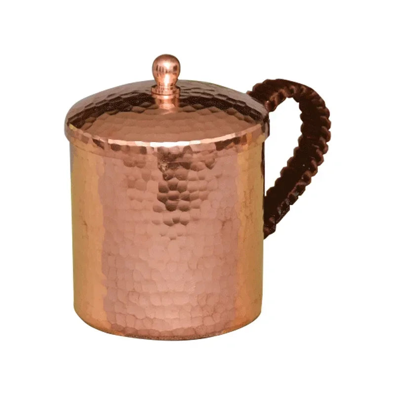 Premium Quality Moscow Mule Mug Hammered Cups Heavy Red Copper Rose Gold 100% Handcrafted Pure Solid Brass Mugs