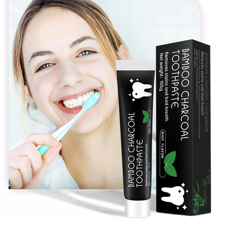 Black Toothpaste Bamboo Charcoal Oral Hygiene Tooth Paste Stains Remover Whitening Teeth Cleaning Tooth Brighten