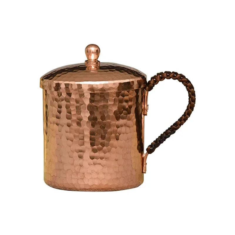 Premium Quality Moscow Mule Mug Hammered Cups Heavy Red Copper Rose Gold 100% Handcrafted Pure Solid Brass Mugs